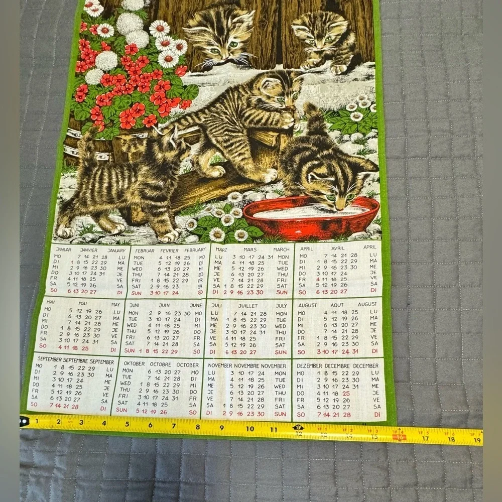 Vintage Calendar Cats Kitten